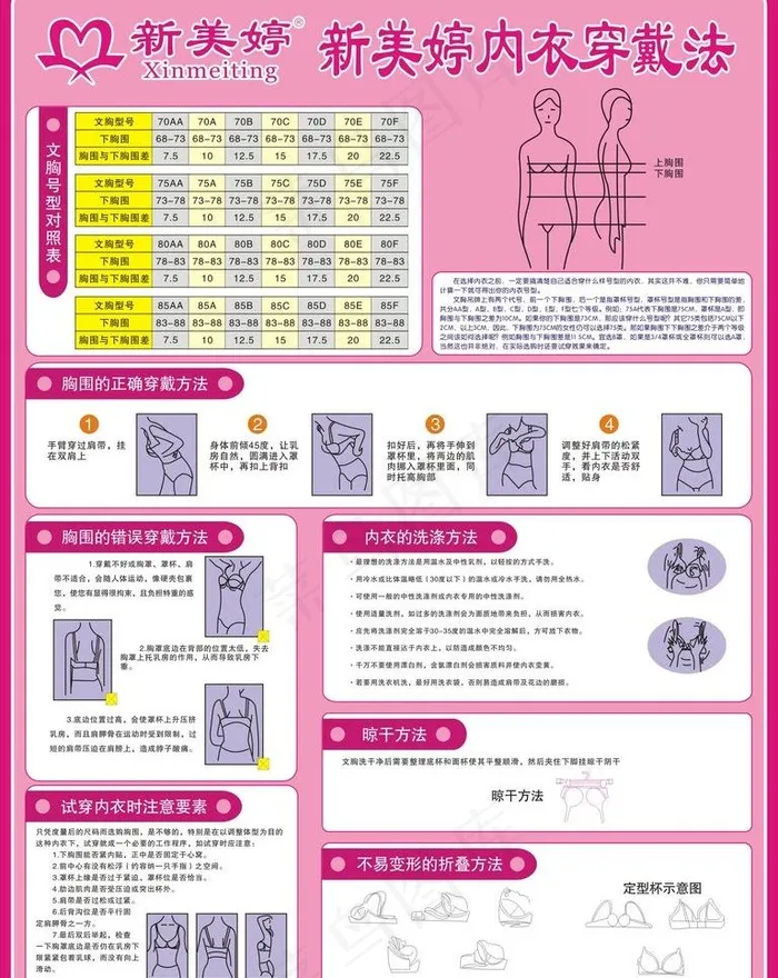 新美婷内衣穿戴法图片cdr矢量模版下载