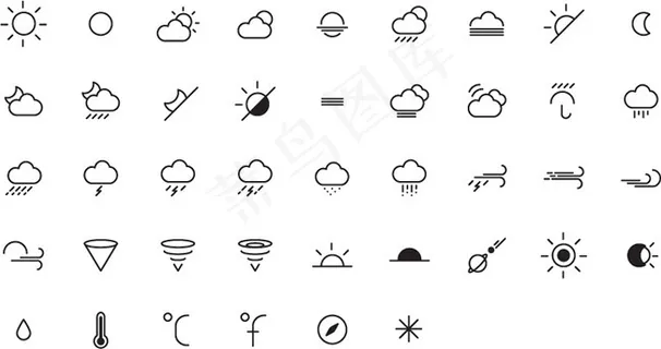 天气图标矢量素材
