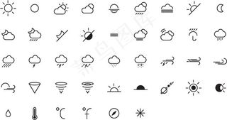 天气图标矢量素材