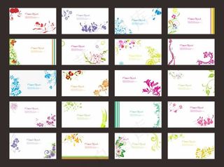 花卉花纹名片设计