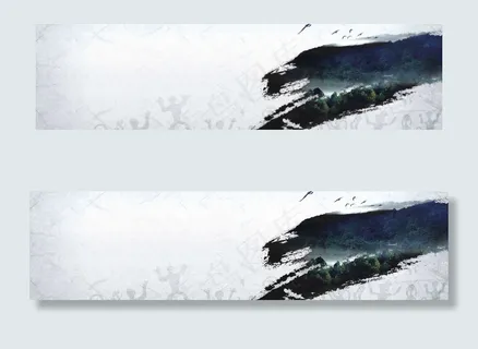 水墨泼墨气势背景banner  水墨泼墨气势背景banner