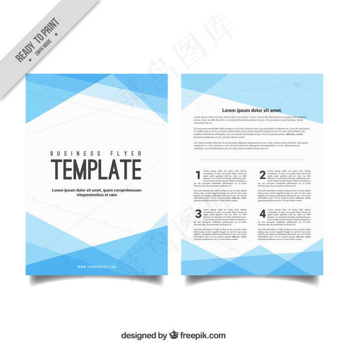 蓝颜色的几何商务飞行