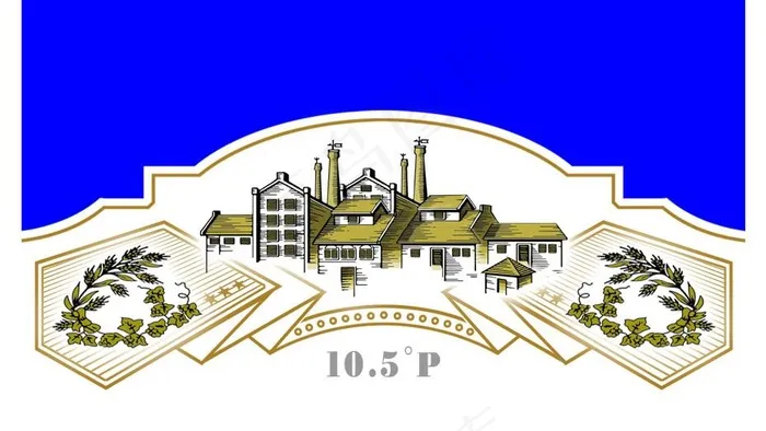 蓝底创意标题图片psd模版下载