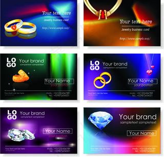 珠宝背景名片卡片设计矢量素材