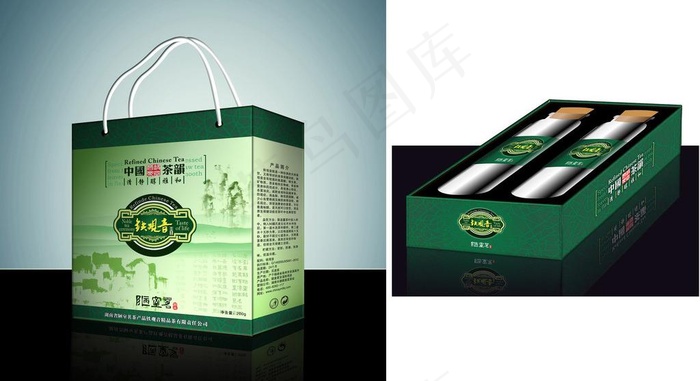 铁观音茶叶包装（内有展开图）图片cdr矢量模版下载