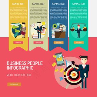 卡通商业精英矢量图片