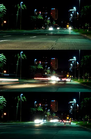 超高清城市夜景街道公路车流视频