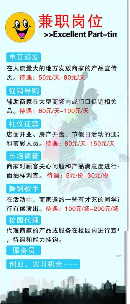 大气兼职招聘图片cdr矢量模版下载