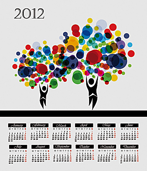 2012年日历模板