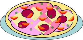 盘子上的剪贴画披萨