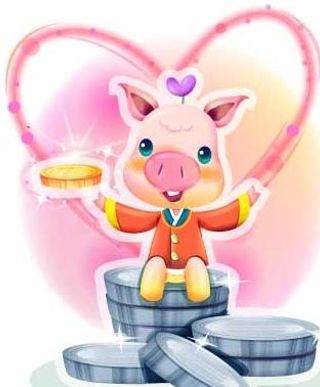 2007最新韩国新春情侣猪矢量图0...