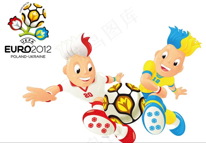 2012欧洲杯的吉祥物设计矢量素材ai矢量模版下载