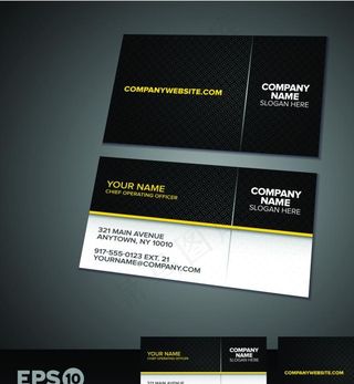 黑色质感名片设计