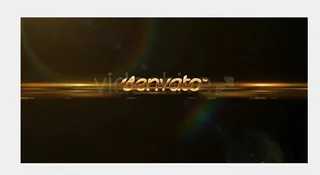 金色LOGO演绎标志展示视频素材