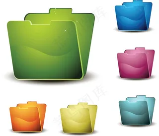 网页文件夹矢量素材