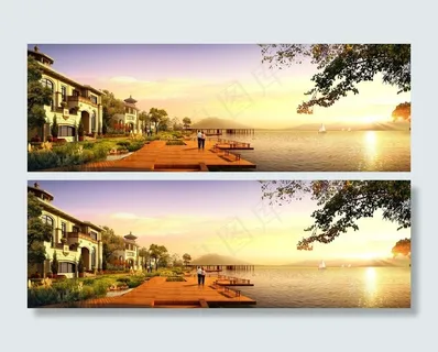 房地产园林设计分层psd素材图片