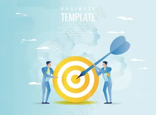 扁平化商务创意矢量素材