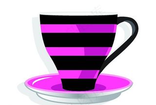 漂亮的咖啡杯矢量图图片