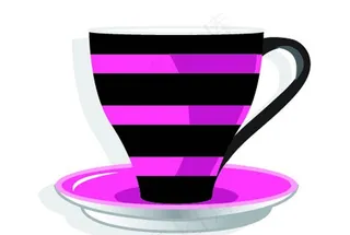 漂亮的咖啡杯矢量图图片