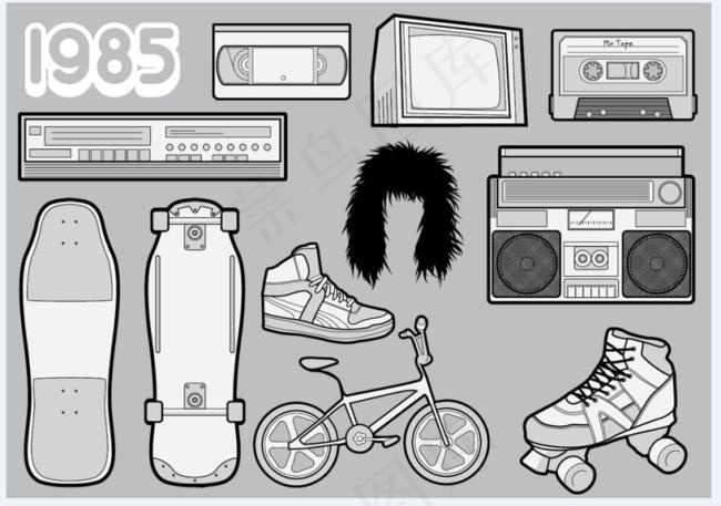 运动用品矢量素材