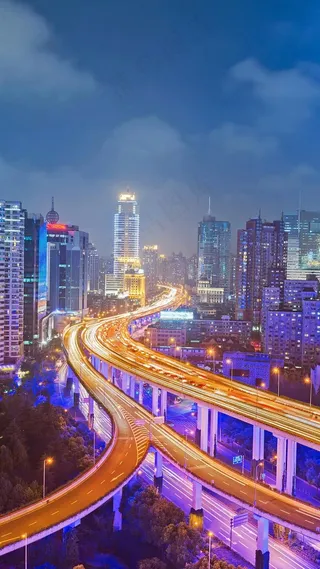 城市夜景高清摄影图片