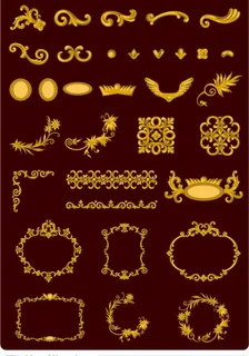 欧式精致金色边框图片 欧式精致金色边框图片