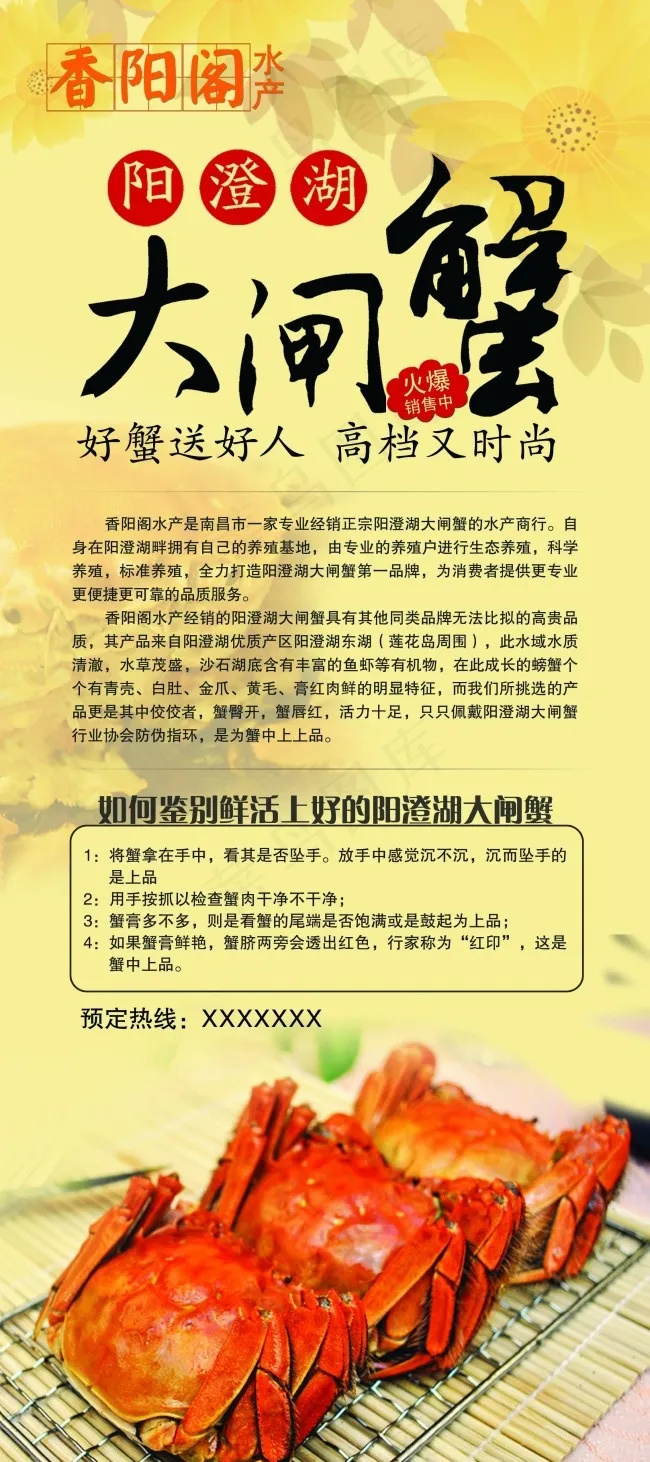 大闸蟹X展架(2268X5102(DPI:72))psd模版下载