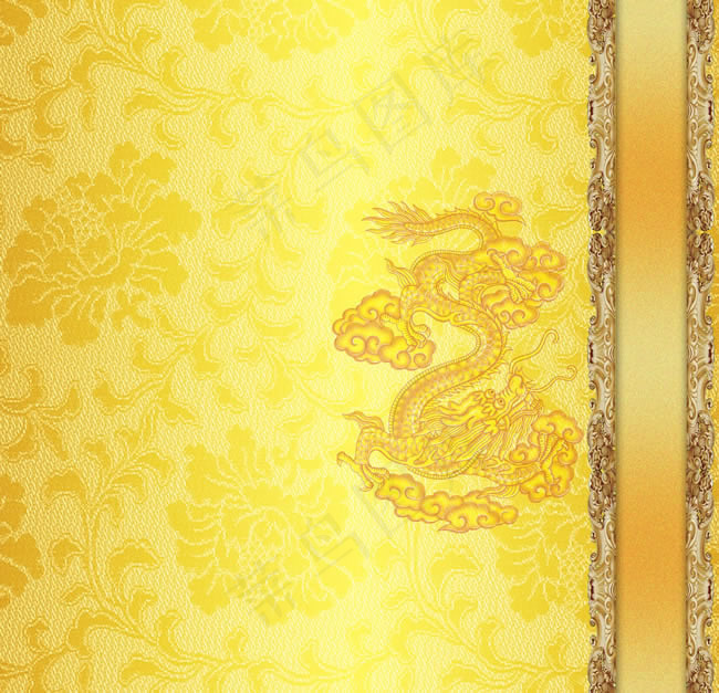 传统龙纹背景PSD分层素材