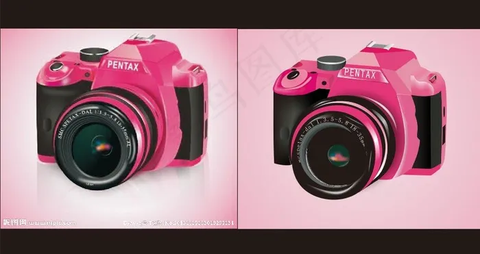 单反相机cdr矢量模版下载