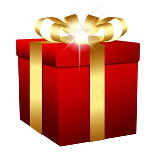 扁平化丝带装饰礼盒,免抠元素