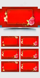 2018喜庆牡丹背景视频素材