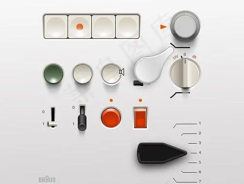 播放器调节控件psd分层