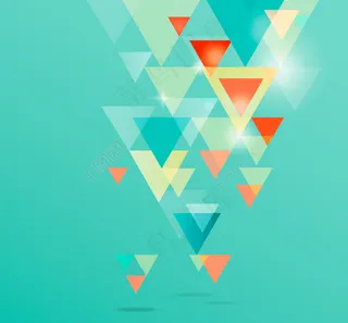 梦幻光晕三角背景矢量素材