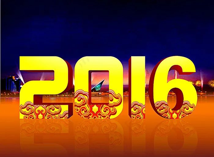 金色2016图片cdr矢量模版下载