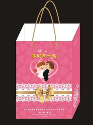 婚庆手提袋（平面图）图片