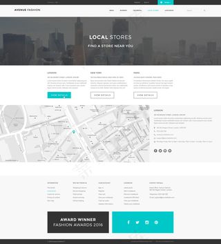 当地地图商店网页页面详情页灰色白色简约psd