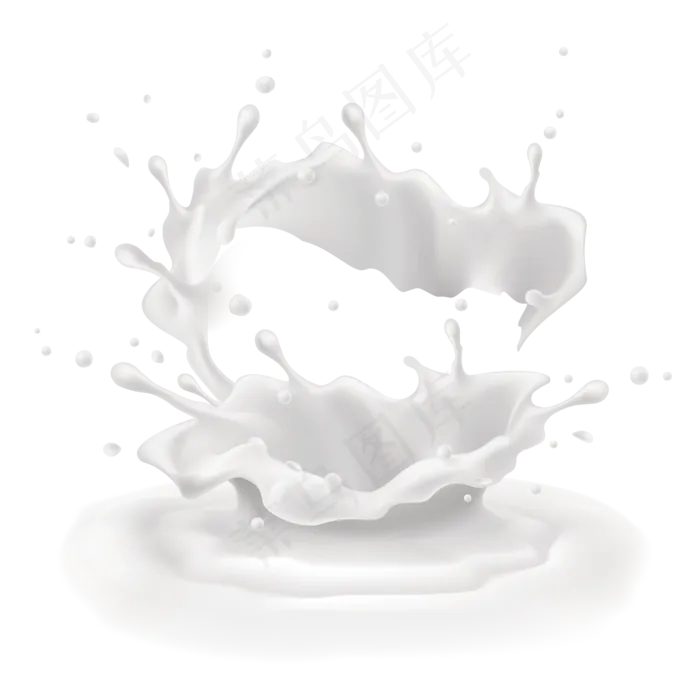 四处飞溅的牛奶