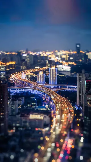 城市夜景高清摄影图片