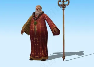 老禅师3d模型图片