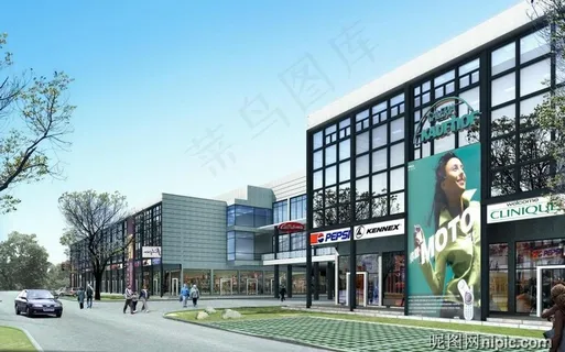 现代建筑效果图psd素材图片 现代建筑效果图psd素材图片