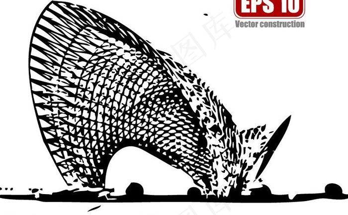 现代建筑矢量剪影图片