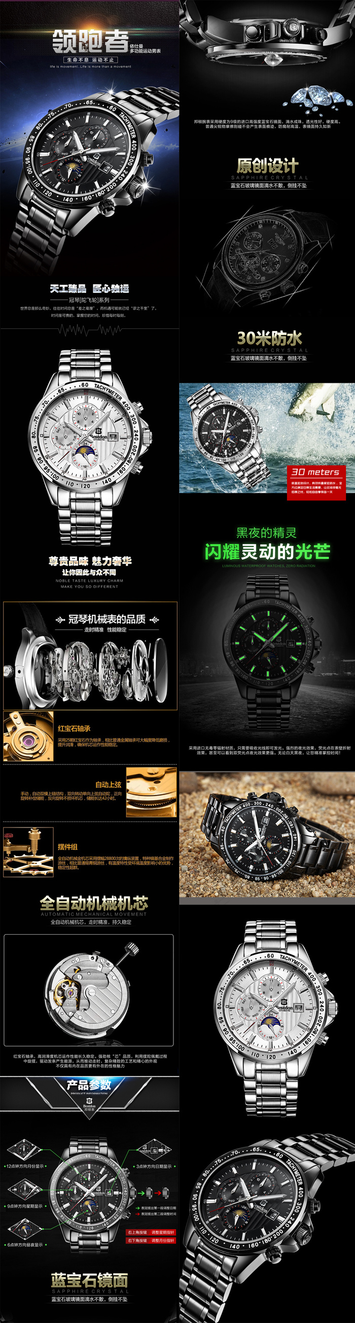 淘宝电商手表详情页PSD(790X11646(DPI:72))psd模版下载