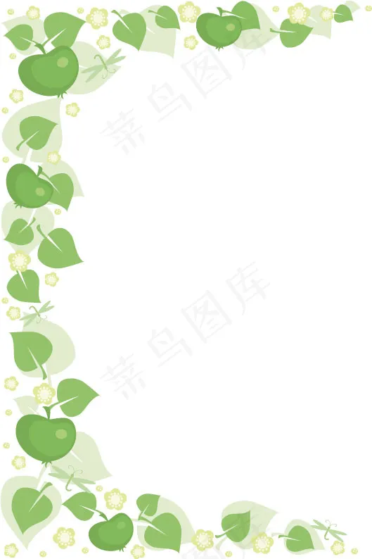 树叶边框eps,ai矢量模版下载