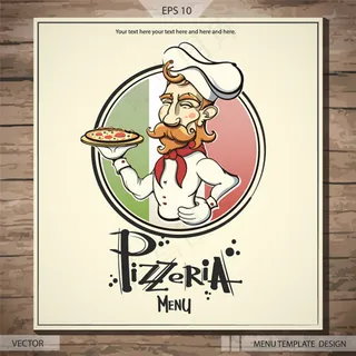 卡通厨师菜单封面