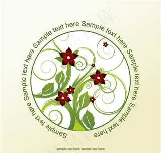 欧式花纹 时尚花纹 流畅花纹 矢量...