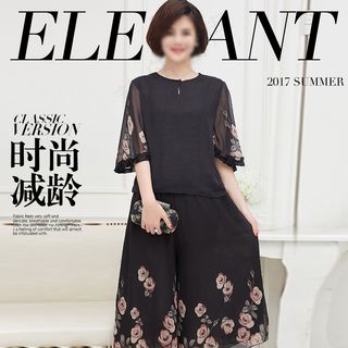 精品爆款妈妈装连衣裙T恤主图直通车...