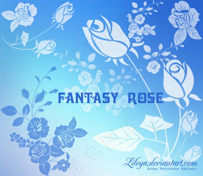 玫瑰花纹笔刷图片