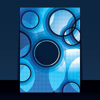 蓝色梦幻圆圈背景