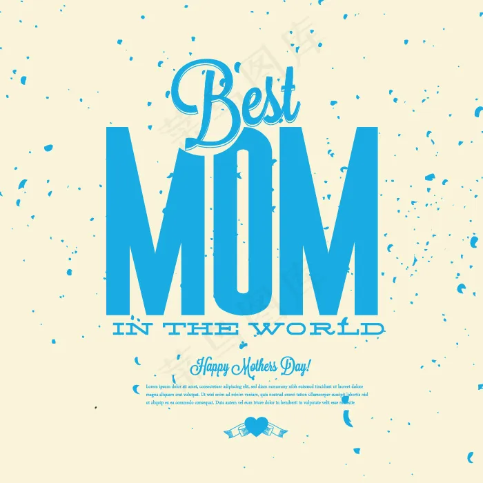 印花矢量图 艺术效果 喷溅 母亲节...ai矢量模版下载