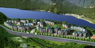 社区别墅鸟瞰图图片